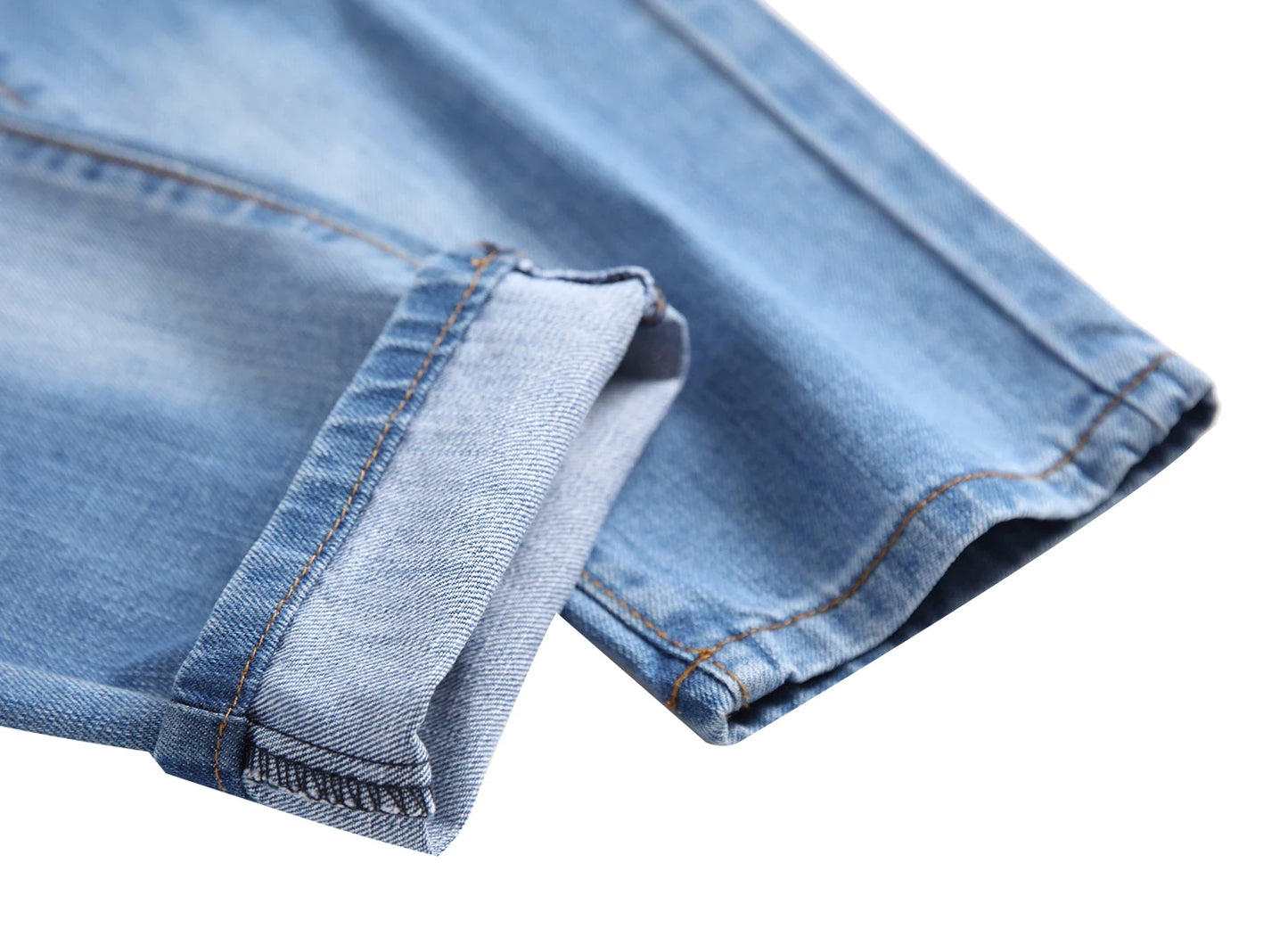 NONECN Men Light Blue Distressed Jeans 305L High Street Style