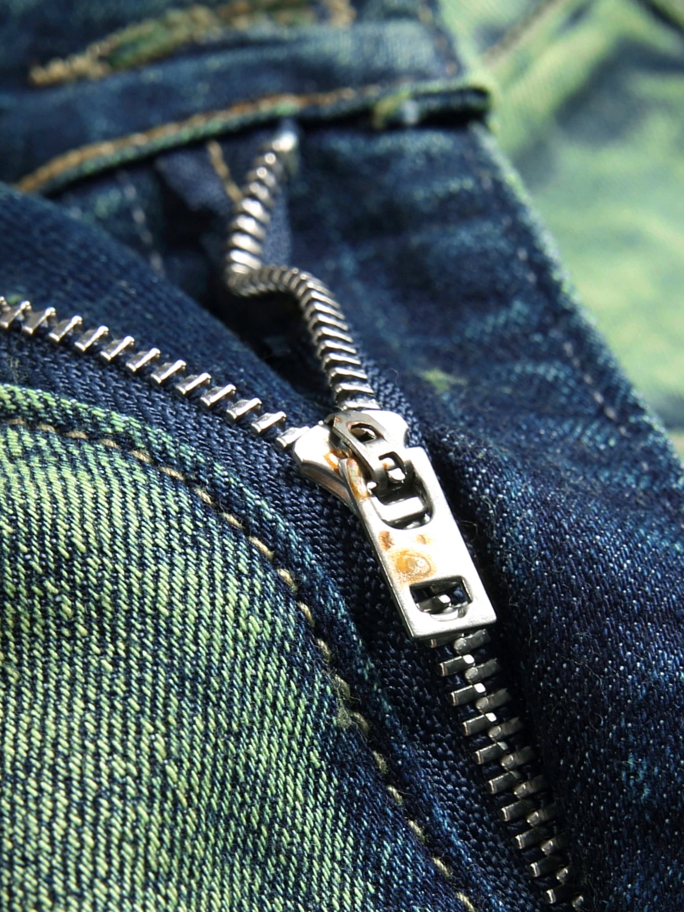 Mid Stretch Slim Fit Jeans For Men Distressed Tassels Denim