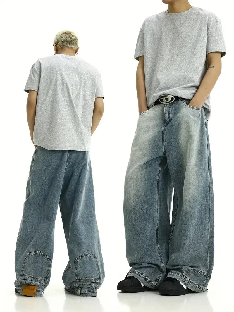 Teens Wide Leg Denim Jeans With Casual Flare Look Style