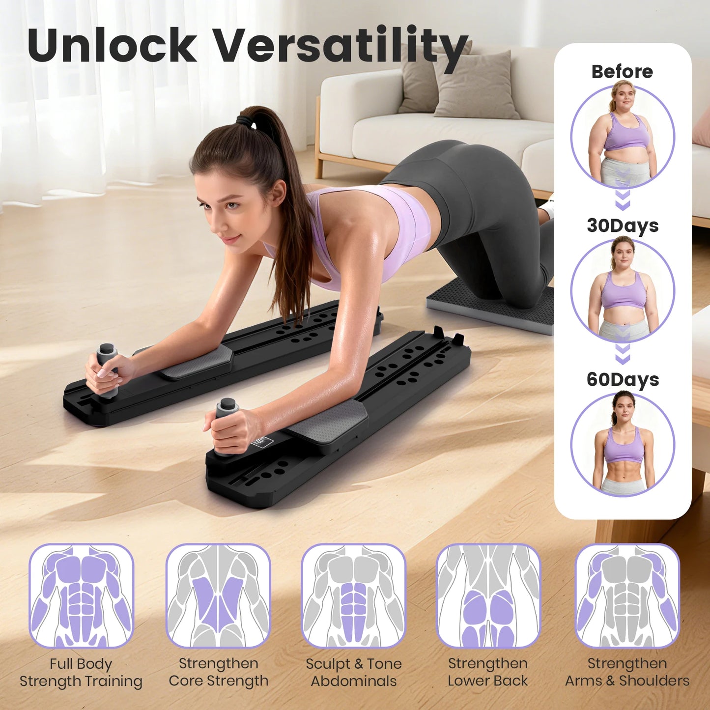 Foldable Pilates Board Fitness Equipment For Core And Ski Balance
