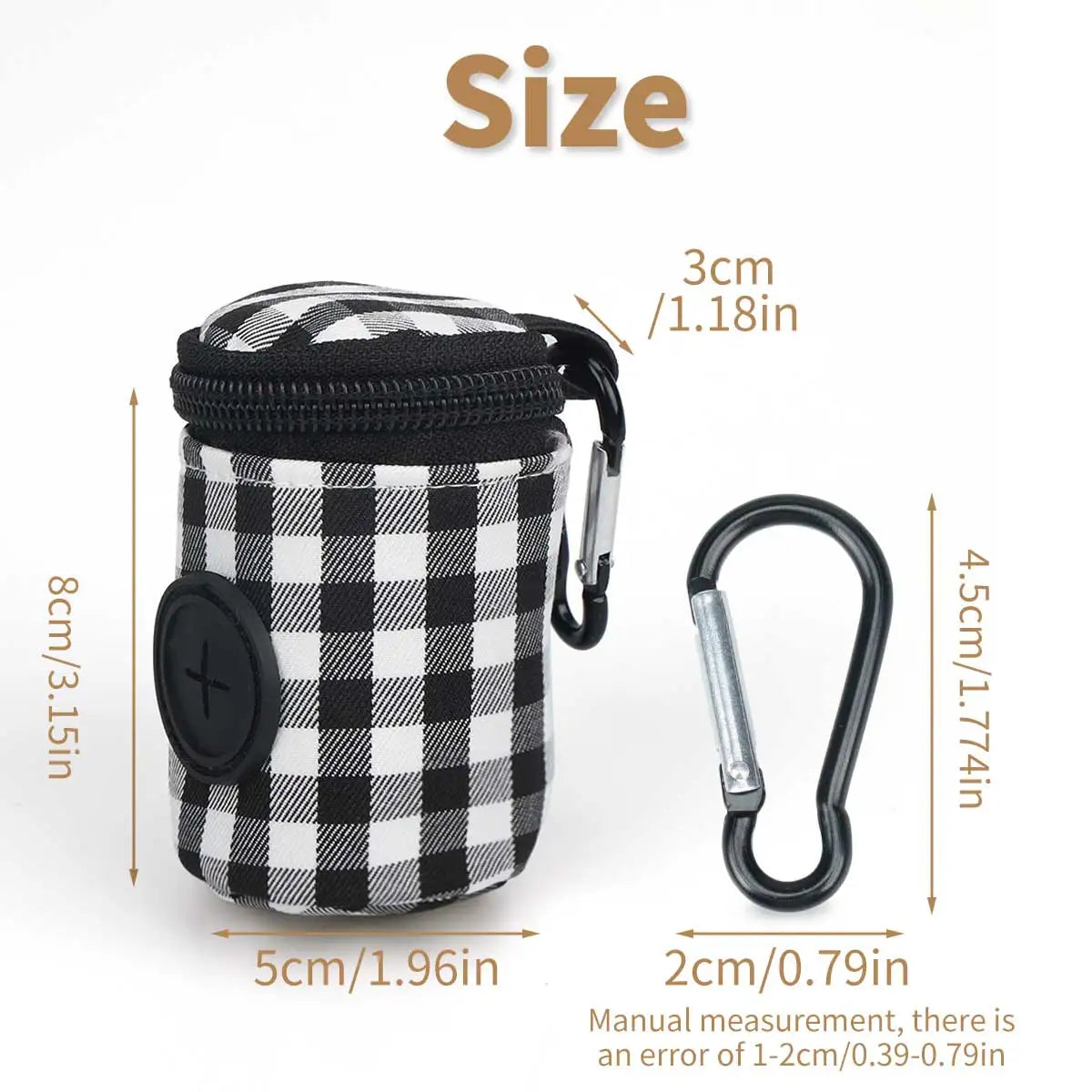 Checkered Pet Waste Bag For Dogs, Fashionable And Portable