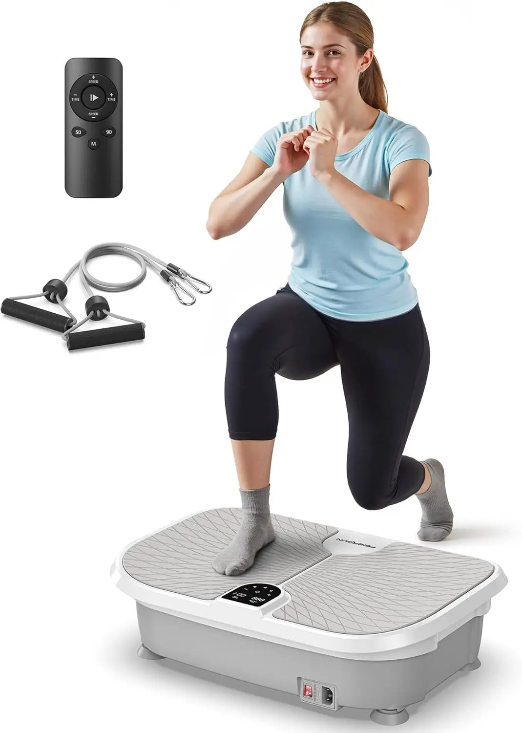 Feierdun Vibration Plate Exercise Machine for Whole Body Workout