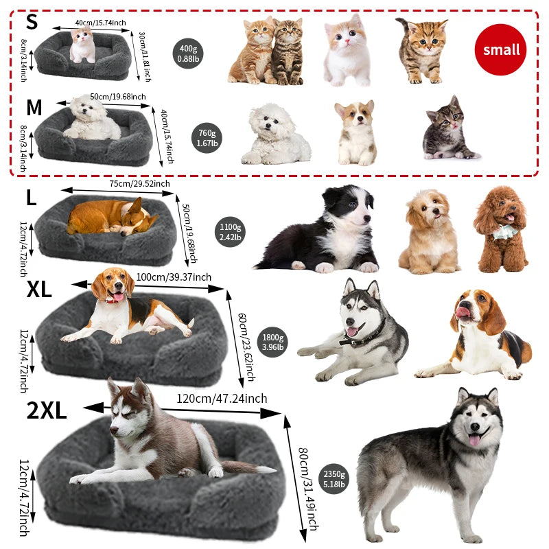 NONECN Thickened Orthopedic Dog Bed For Large Dogs Deluxe