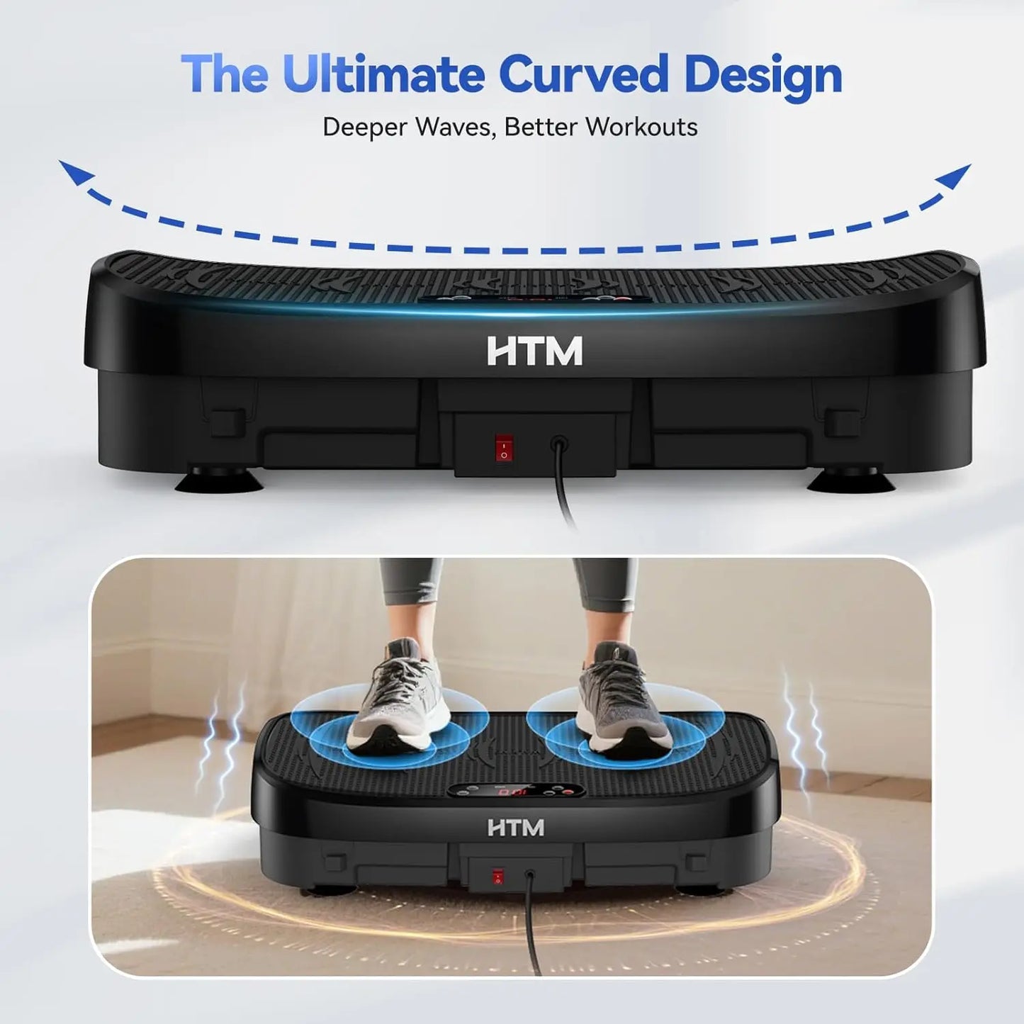 HTM Vibration Plate Fitness Trainer With 330 Pounds Capacity