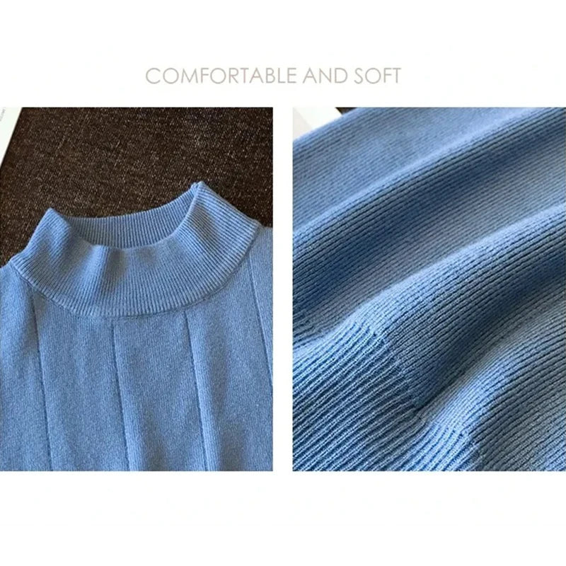 Korean Fashion Women Knit Sleeveless Blouse Solid Top