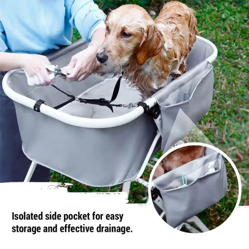 Elevated Dog Bath Tubs Foldable Bathing Station for Medium to Large Dogs