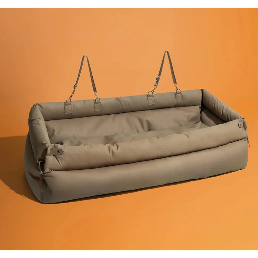 VOFORD Luxury Faux Leather Pet Car Seat For Dogs Cats