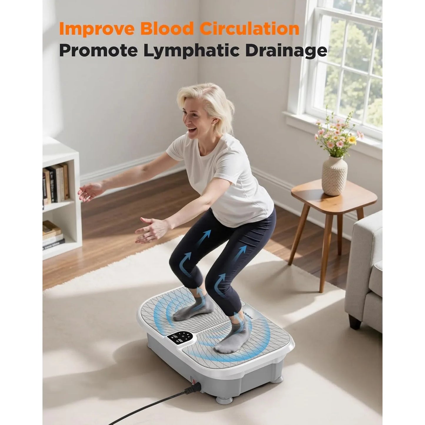 Feierdun Vibration Plate Exercise Machine for Whole Body Workout