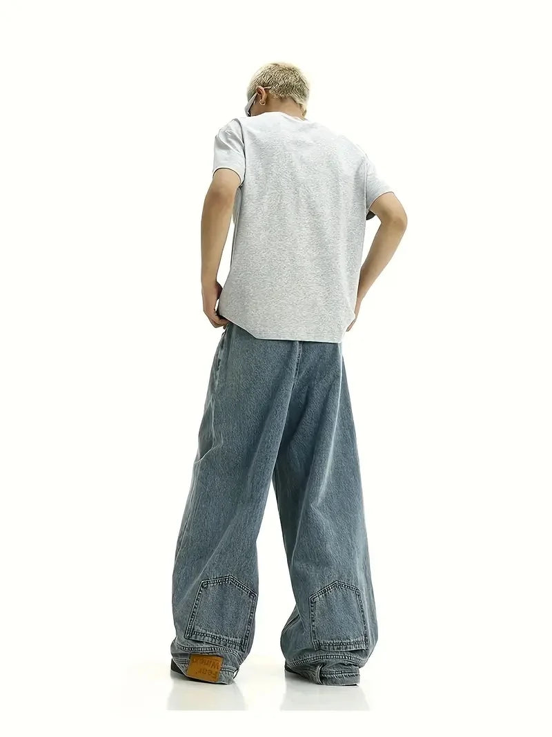 Teens Wide Leg Denim Jeans With Casual Flare Look Style