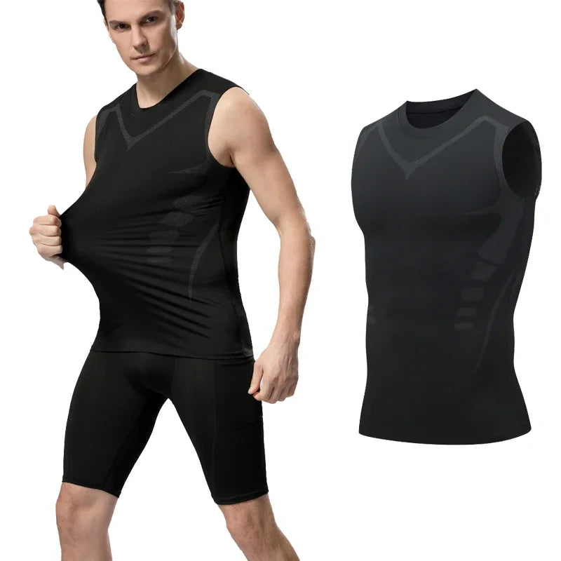 YOUONGWEAR Men's Sleeveless Compression Tank Top Gym Shirt