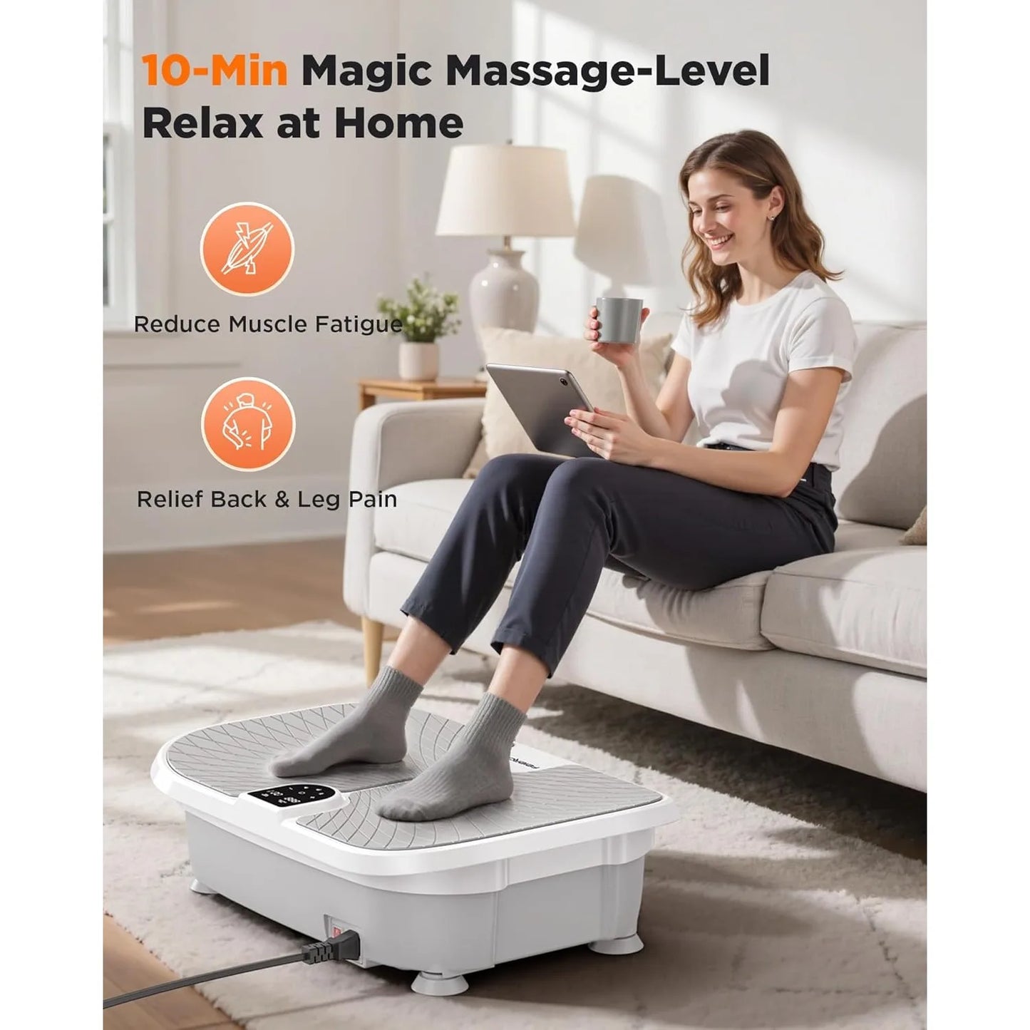 Feierdun Vibration Plate Exercise Machine for Whole Body Workout