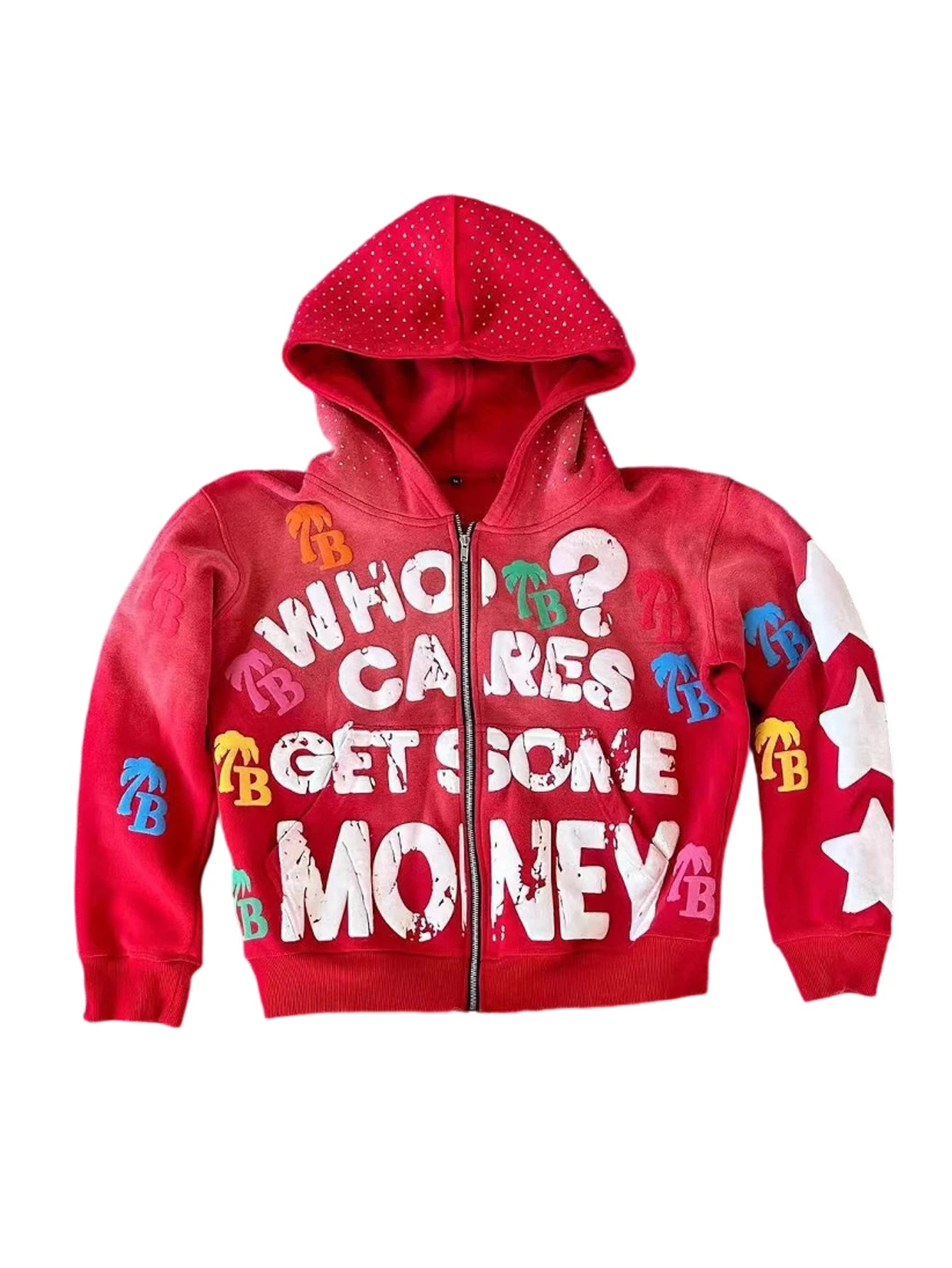 Men Gothic Hoodie Vintage Letter Print Sweatshirt Casual Oversized Streetwear