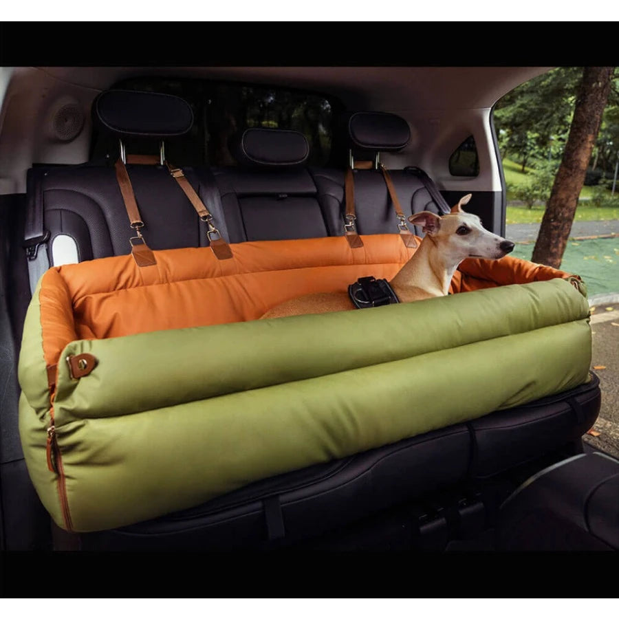 VOFORD Luxury Faux Leather Pet Car Seat For Dogs Cats