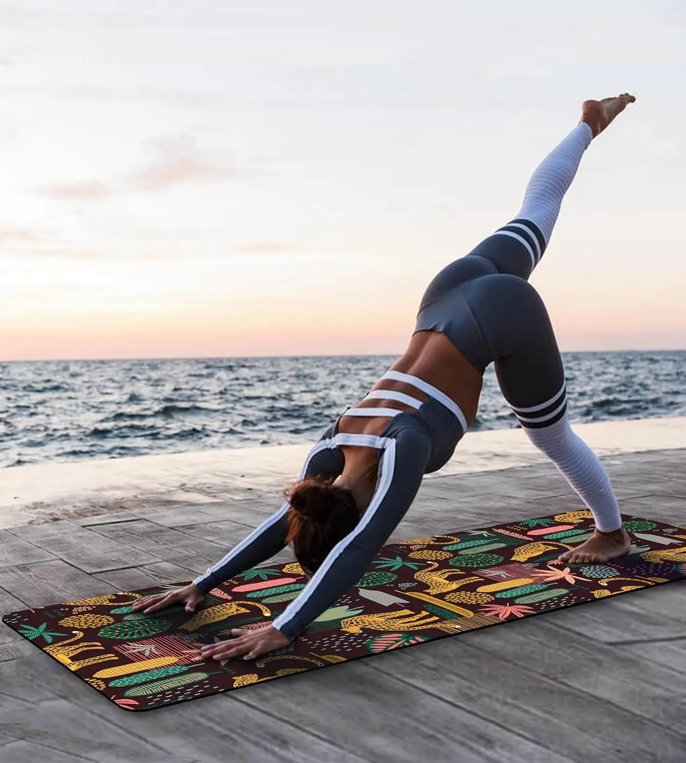 TPE Non Slip Yoga Mat With Carrying Strap