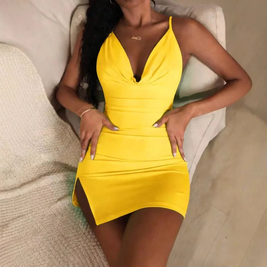 New Style Light Luxury Pleated Swing Dress For Women